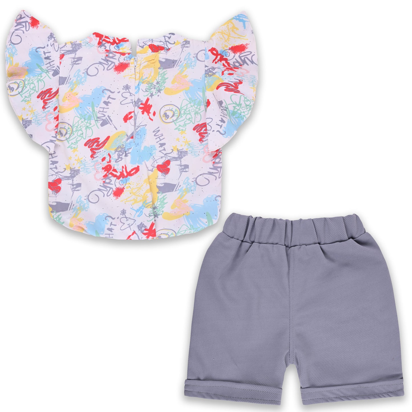 Baby Girls Printed Top and Shorts Clothing Set