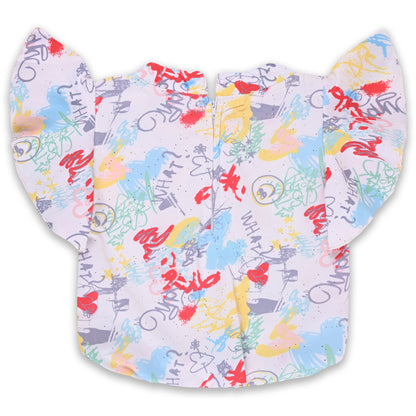 Baby Girls Printed Top and Shorts Clothing Set