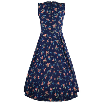 Girls Floral Print Rayon A-Line Casual Dress