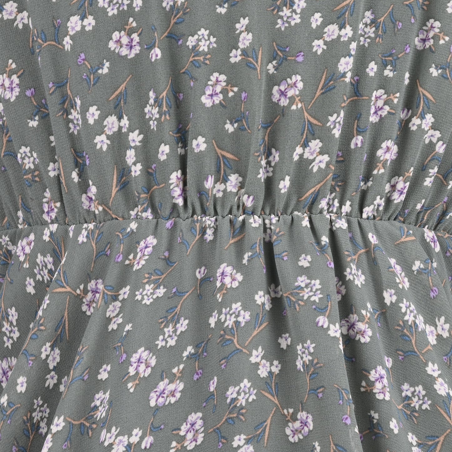Girls Floral Print Bell Sleeve Fit and Flare Frock Dress