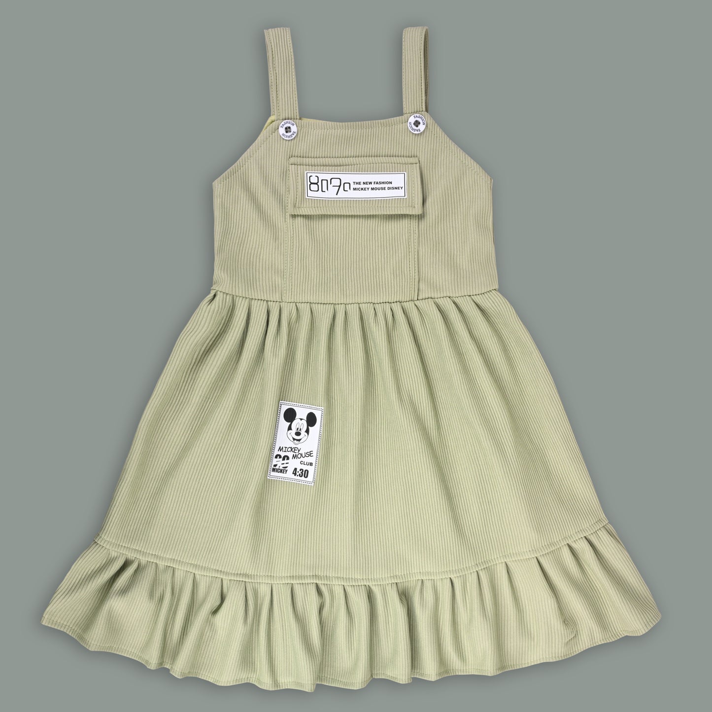 Girls Printed Top and Pinafore Dungaree Set