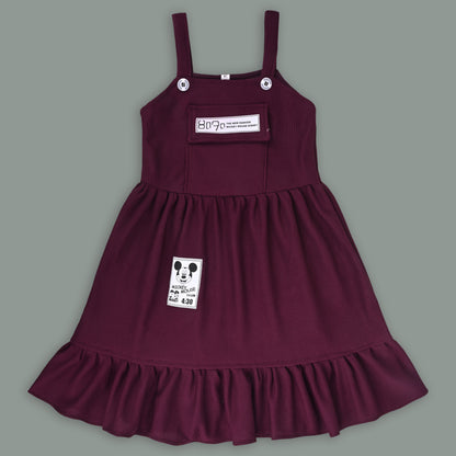 Girls Printed Top and Pinafore Dungaree Set