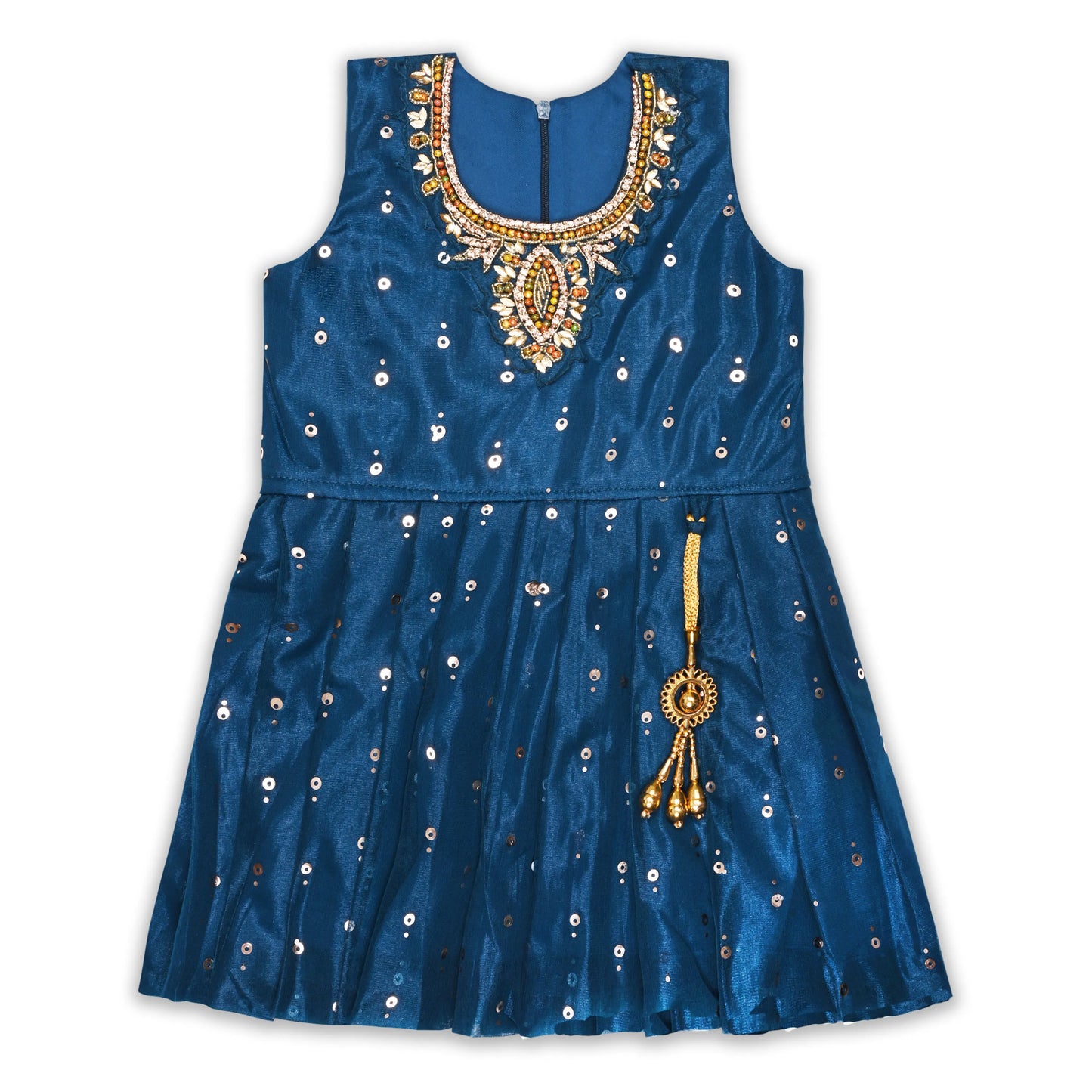 Elegant Satin Ethnic Kurti Set with Sharara & Dupatta