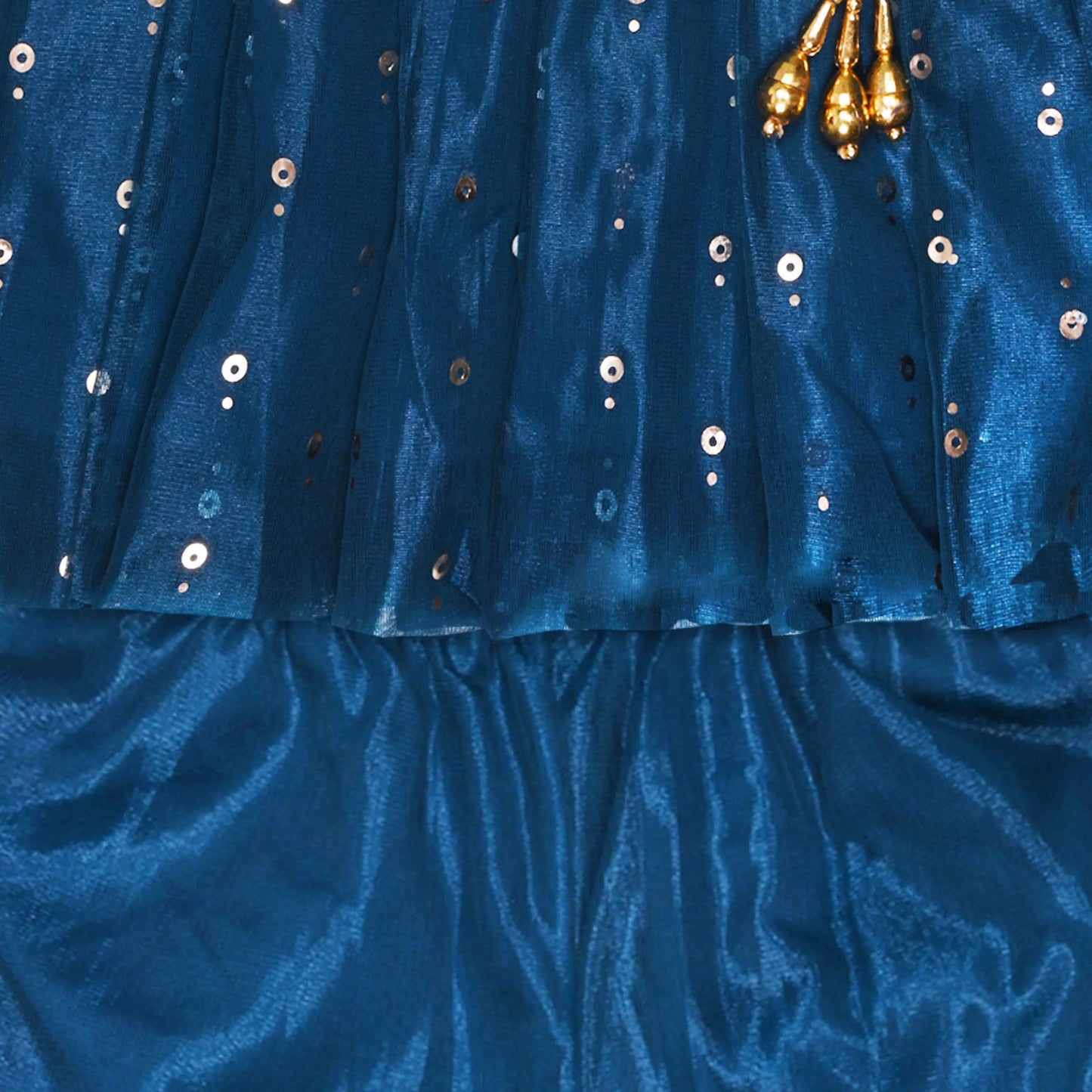 Elegant Satin Ethnic Kurti Set with Sharara & Dupatta