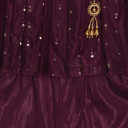 Elegant Satin Ethnic Kurti Set with Sharara & Dupatta