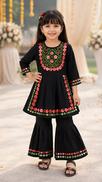 Elegant Rayon Ethnic Kurti Set with Sharara