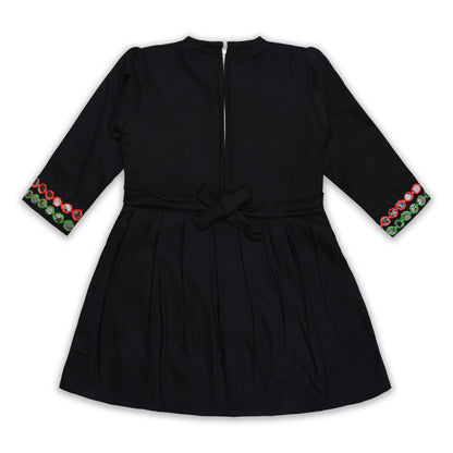 Girls Satin Kurti with Sharara Pants Set