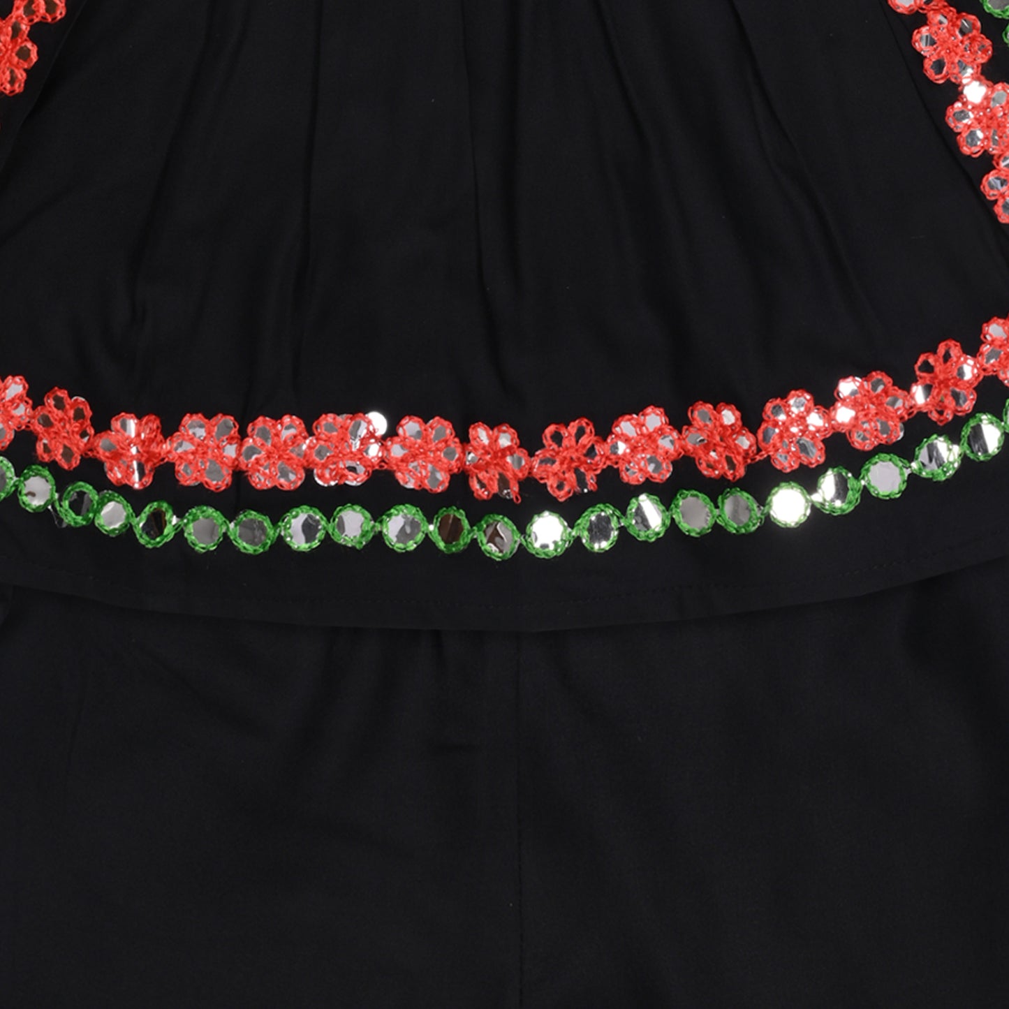 Girls Satin Kurti with Sharara Pants Set