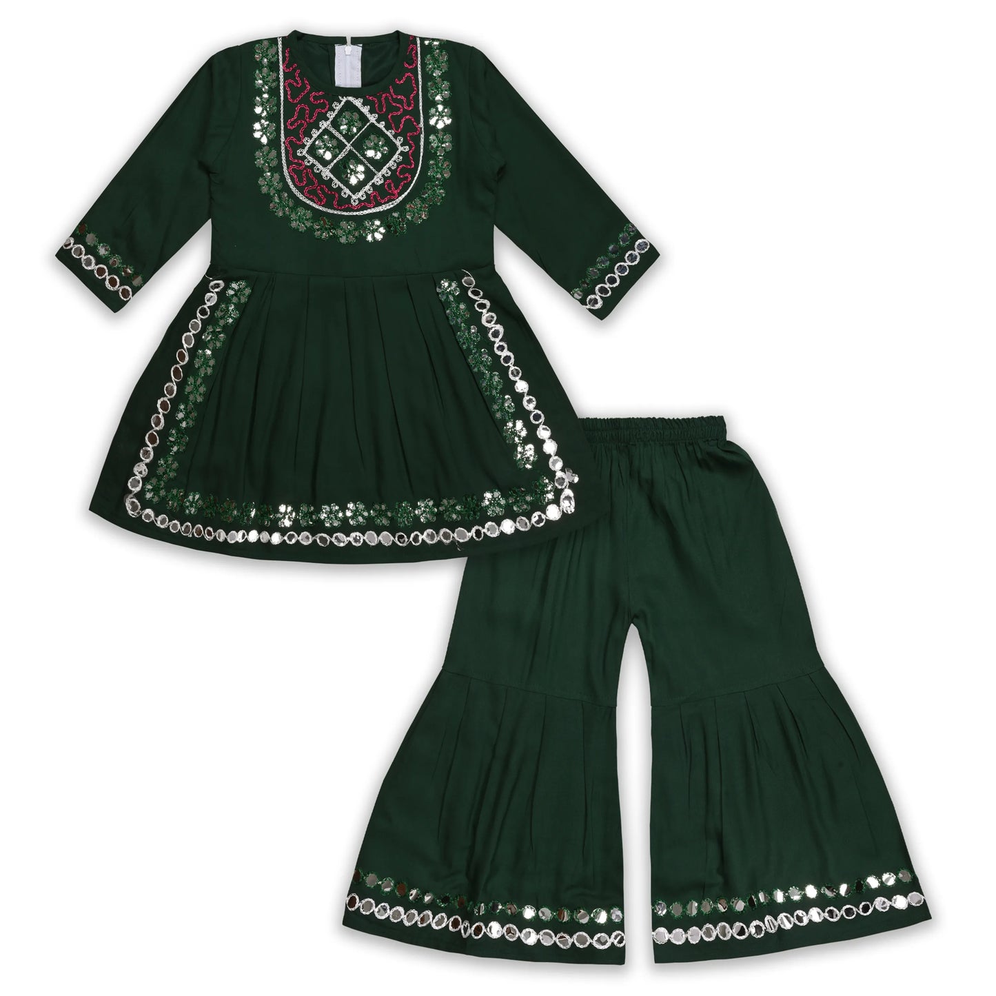 Elegant Rayon Ethnic Kurti Set with Sharara