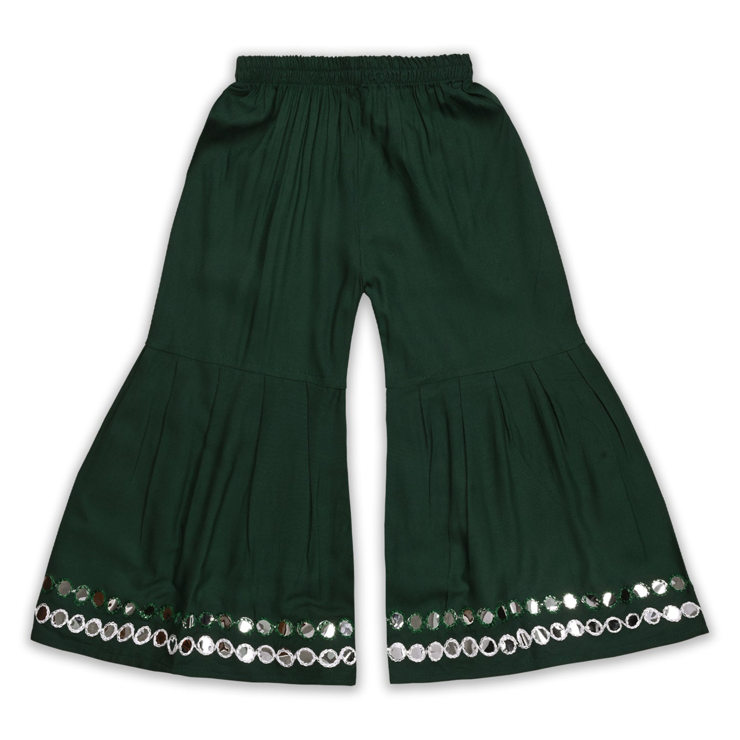 Girls Satin Kurti with Sharara Pants Set