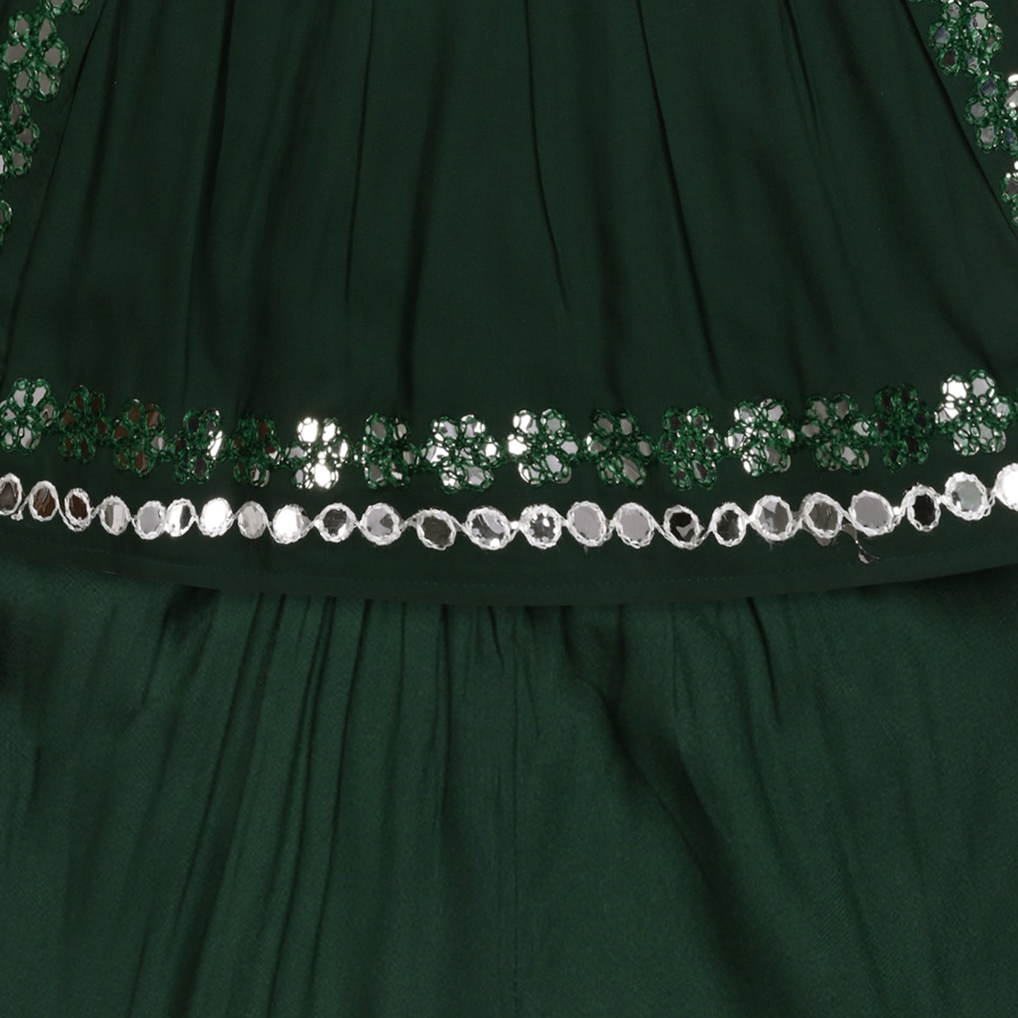 Girls Satin Kurti with Sharara Pants Set