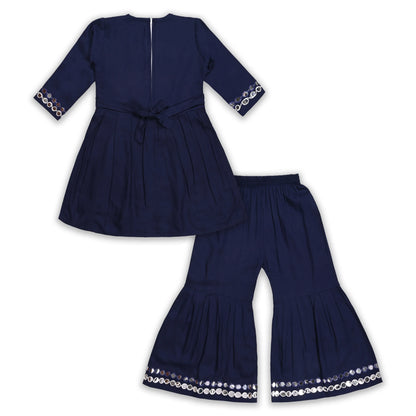 Elegant Rayon Ethnic Kurti Set with Sharara
