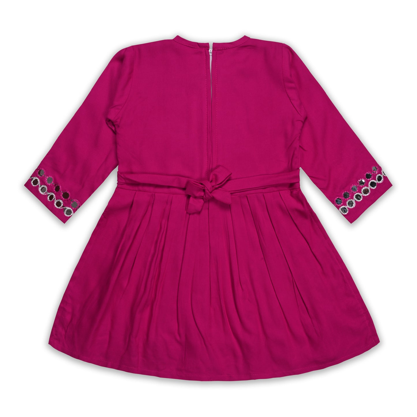 Girls Satin Kurti with Sharara Pants Set