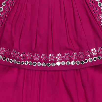Elegant Rayon Ethnic Kurti Set with Sharara