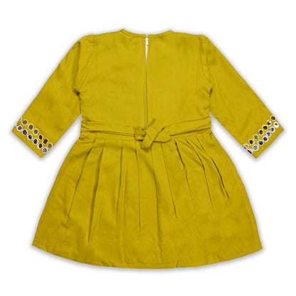Girls Satin Kurti with Sharara Pants Set