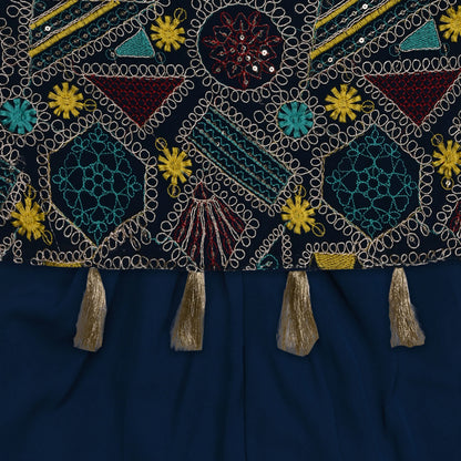 Elegant Georgette Ethnic Kurti Set with Palazzo & Dupatta
