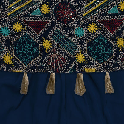 Girls Ethnic Kurta Palazzo Set with Dupatta