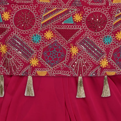 Girls Ethnic Kurta Palazzo Set with Dupatta