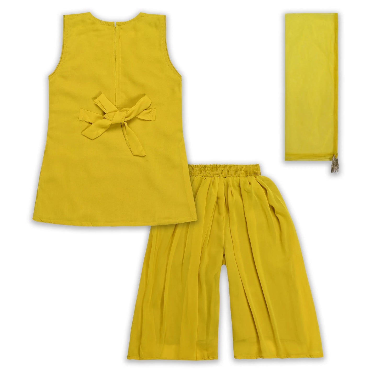 Elegant Georgette Ethnic Kurti Set with Palazzo & Dupatta