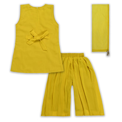 Girls Ethnic Kurta Palazzo Set with Dupatta
