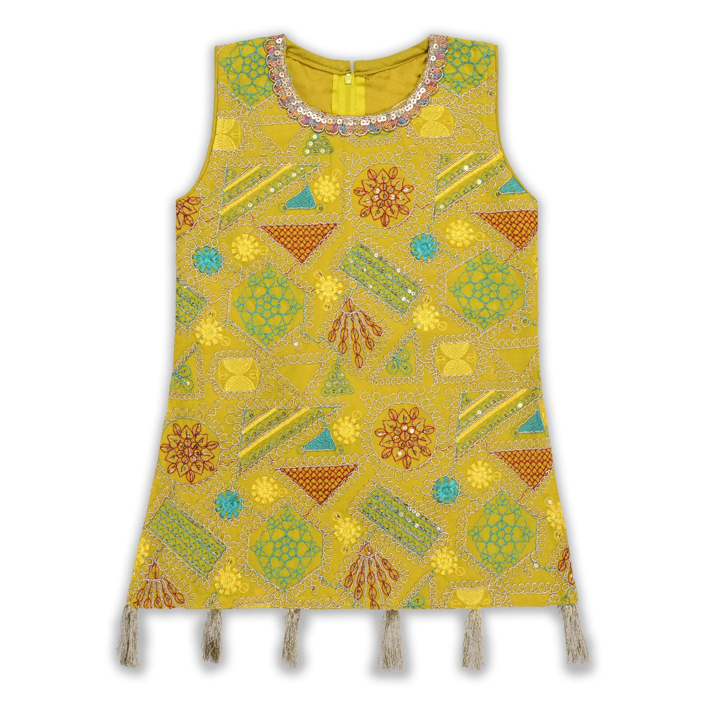 Girls Ethnic Kurta Palazzo Set with Dupatta