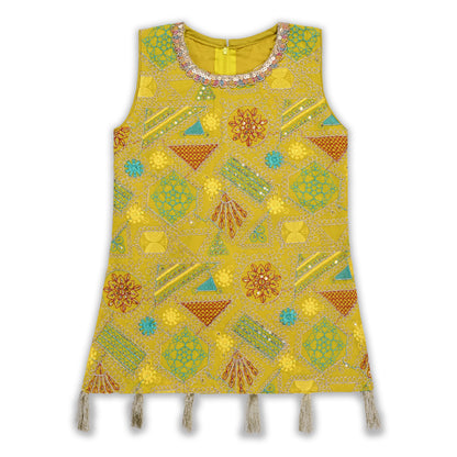 Girls Ethnic Kurta Palazzo Set with Dupatta