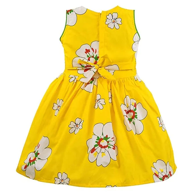 Girls Cotton Polka Printed Summer Dress