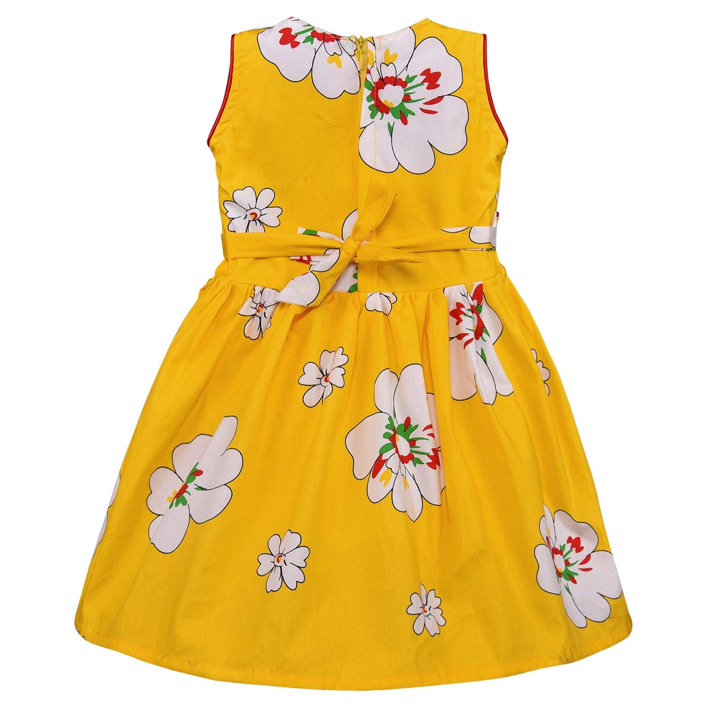 Girls Cotton Polka Printed Summer Dress