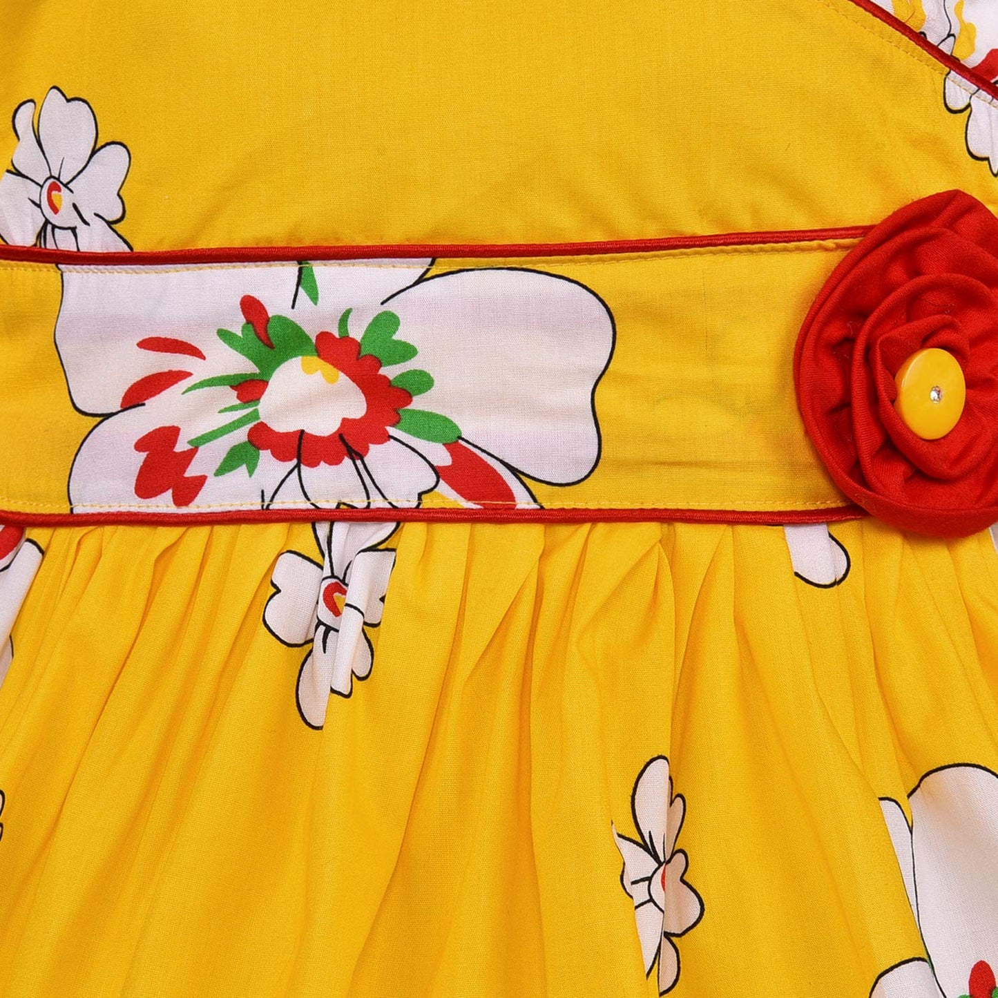 Girls Cotton Polka Printed Summer Dress