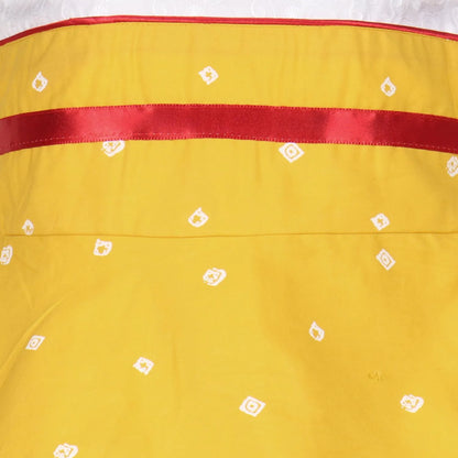 Girls Cotton Printed Summer Dress with Floral Applique