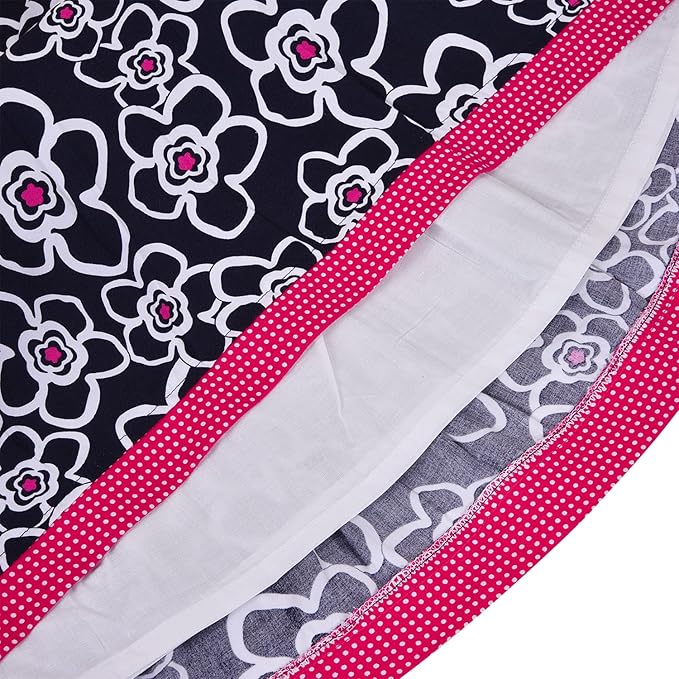 Girls Cotton Printed Sleeveless Frock with Bow – Summer Wear Dress