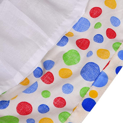 Girls Cotton Sleeveless Polka Dot Party Wear Frock
