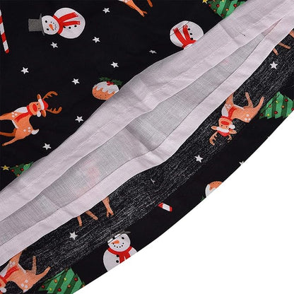 Girls Cotton Floral Party Wear Frock with Stripes & Bow Detail