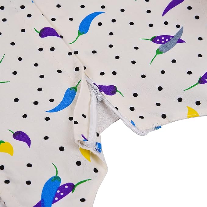 Girls Cotton Polka Dot Printed Frock with Bow Waist Belt