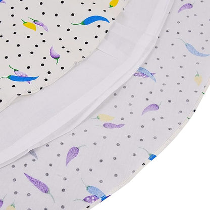 Girls Cotton Polka Dot Printed Frock with Bow Waist Belt