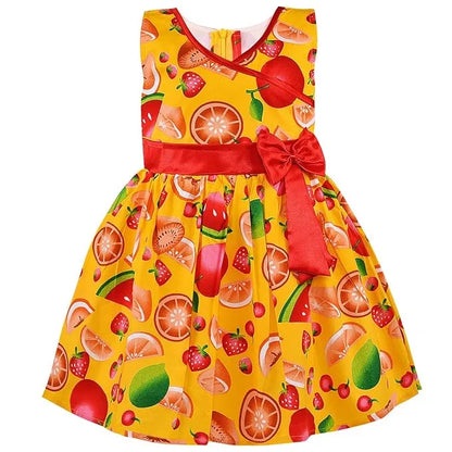 Girls Pure Cotton Printed Summer Casual Dress