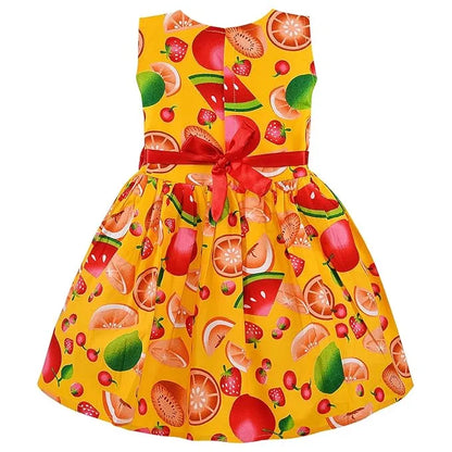 Girls Pure Cotton Printed Summer Casual Dress
