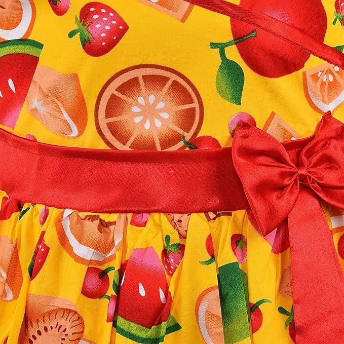 Girls Pure Cotton Printed Summer Casual Dress