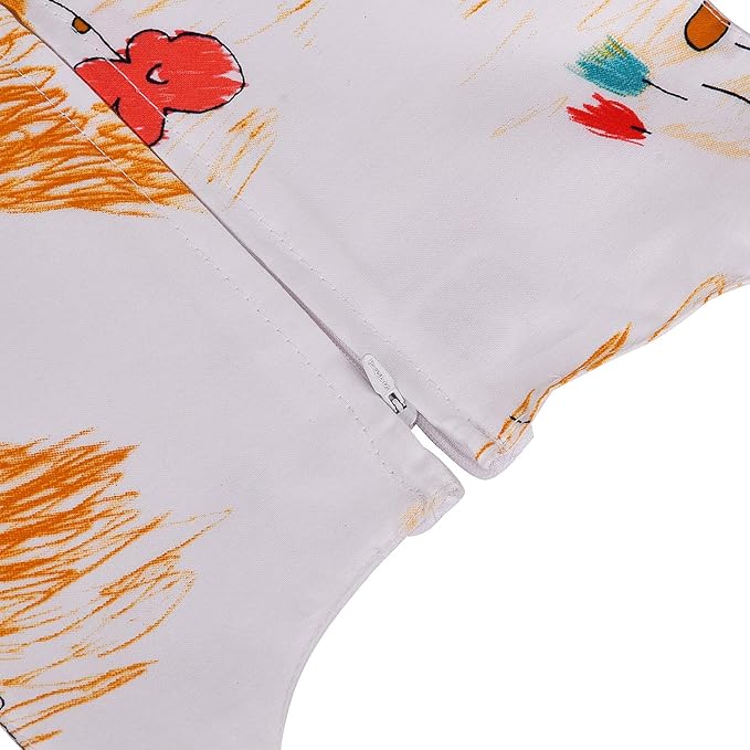 Girls Printed Cotton Party Wear Dress with Floral Waist Belt & Bow Detail