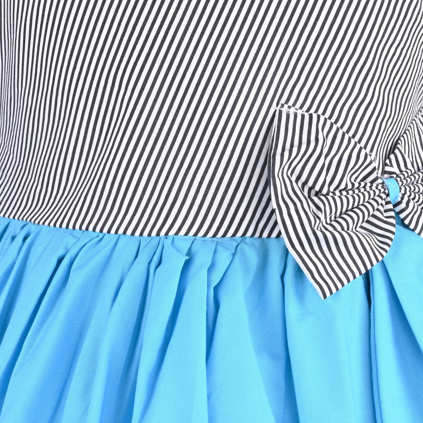 Girls Cotton Sleeveless Party Dress with Bow Detail