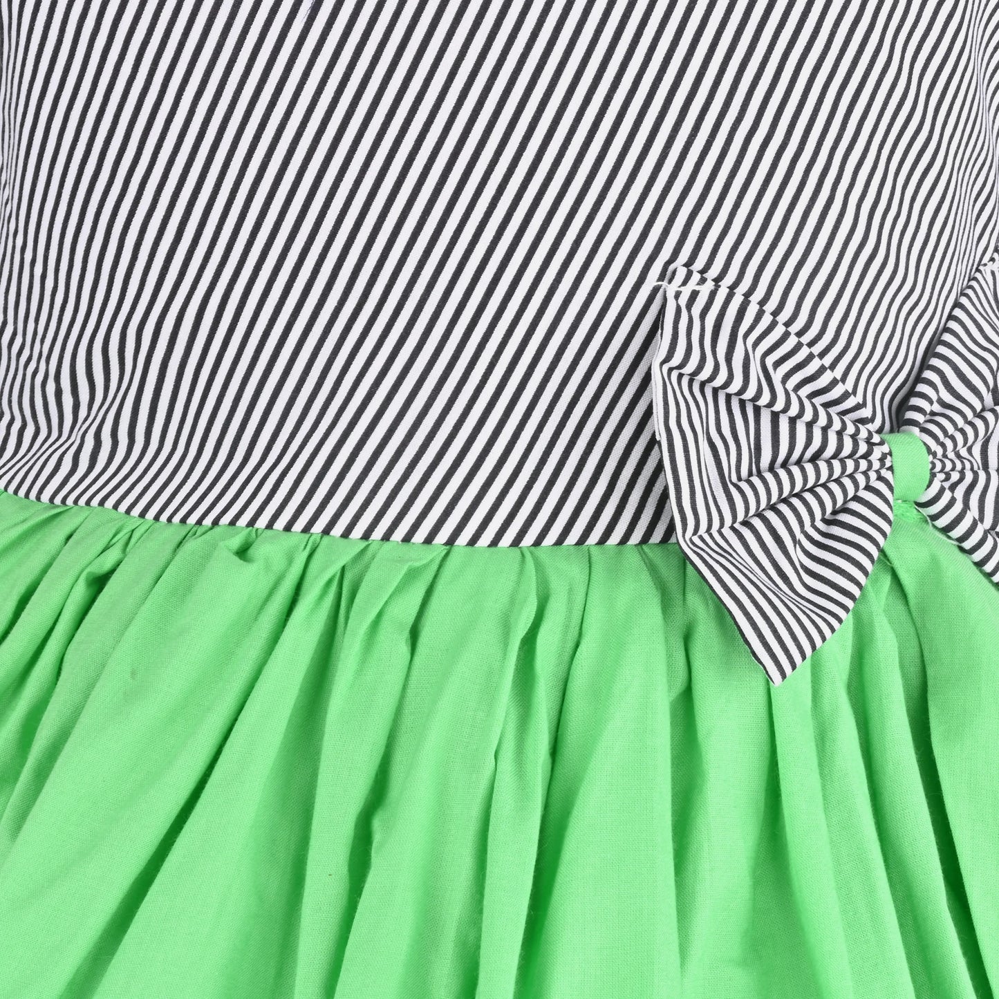 Girls Cotton Sleeveless Party Dress with Bow Detail