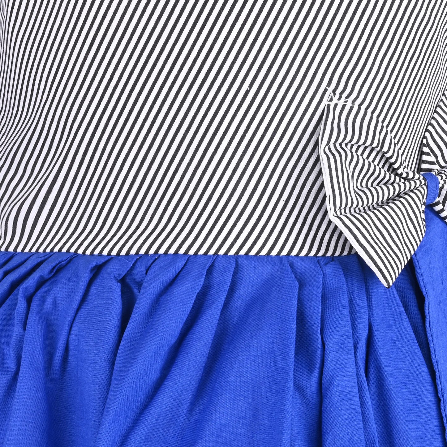 Girls Cotton Sleeveless Party Dress with Bow Detail