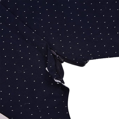 Girls Polka Dot & Striped Cotton Party Wear Dress with Bow Detail