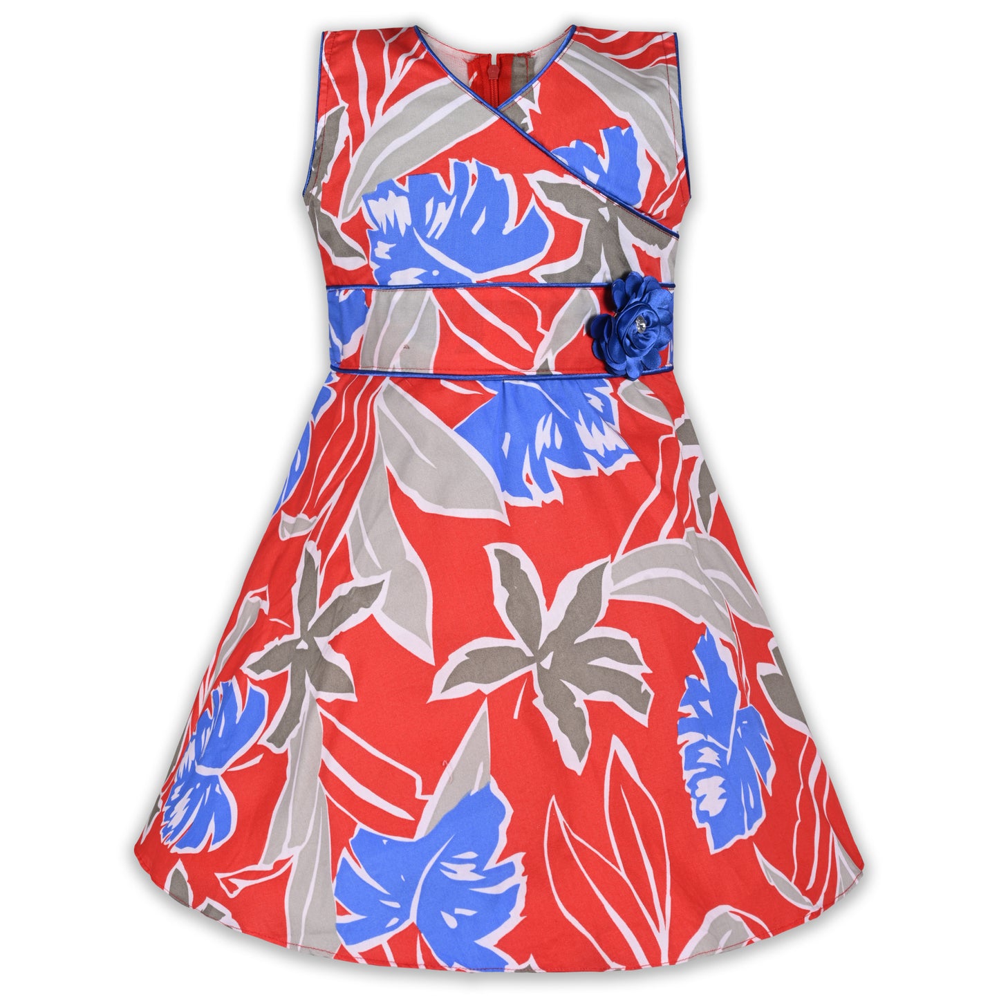 Girls Pure Cotton Printed Summer Casual Dress