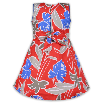 Girls Pure Cotton Printed Summer Casual Dress