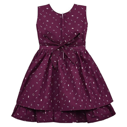 Girls Embroidered Bow Cotton Summer Dress
