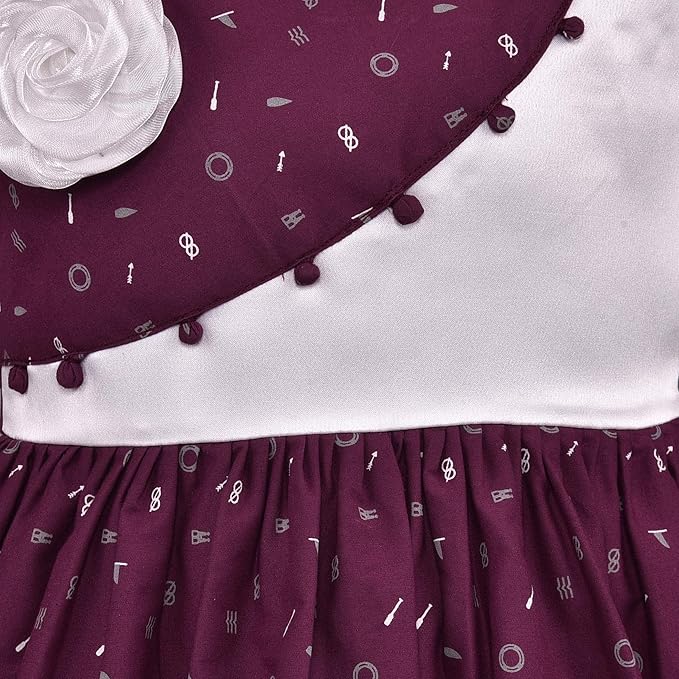 Girls Embroidered Bow Cotton Summer Dress