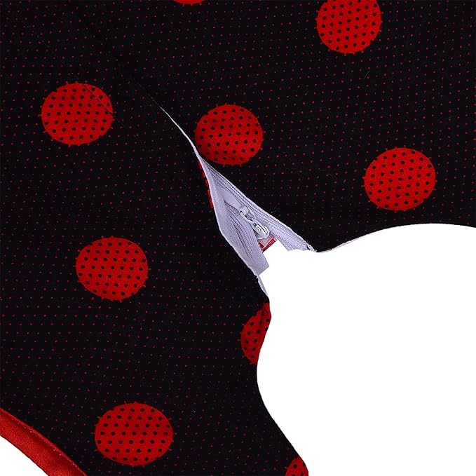 Girls Polka Dot Cotton Party Wear Dress with Bow Detail