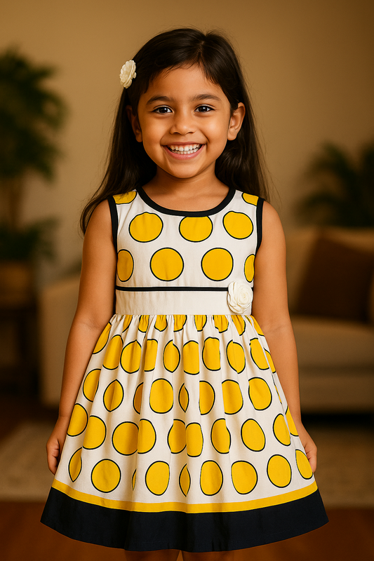 Wish Karo Baby Girls Cotton Dress Causal Frocks for Girls-(ctn353y)