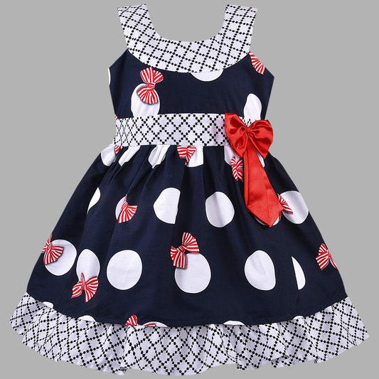 Wish Karo Baby Girls Cotton Dress Casual Frocks for Girls-(ctn383nb)